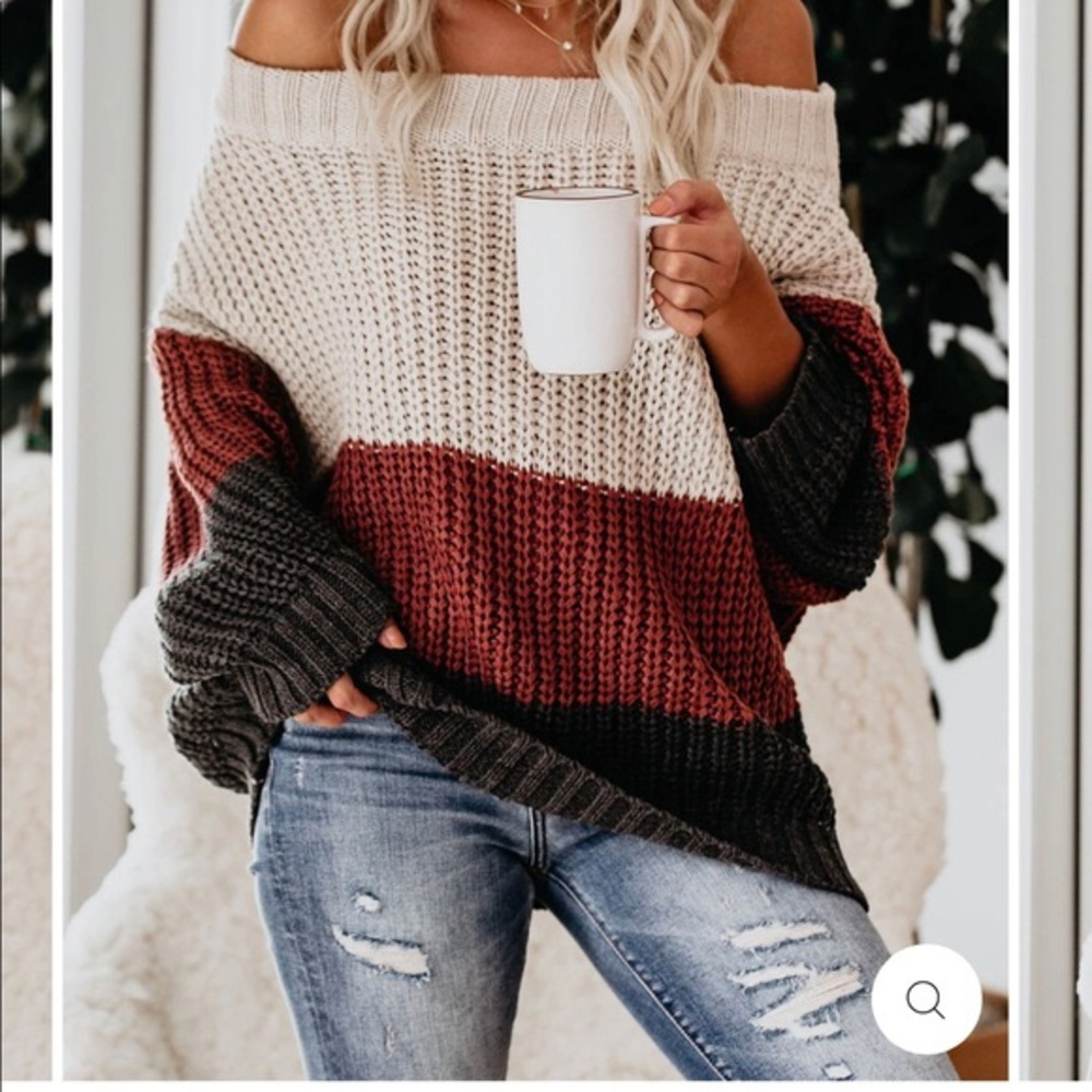 Sweater off the shoulder